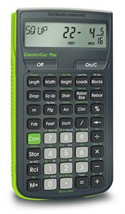 Calculated Industries ConcreteCalc Pro 4225 Advanced Yard Feet Inch and Fraction Concrete Calculator